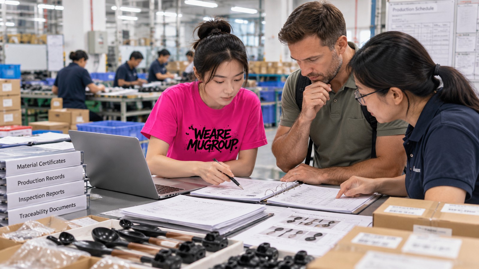 Material certificates, production records, inspection reports and traceability documents: the four sets an ESG questionnaire is really asking for.